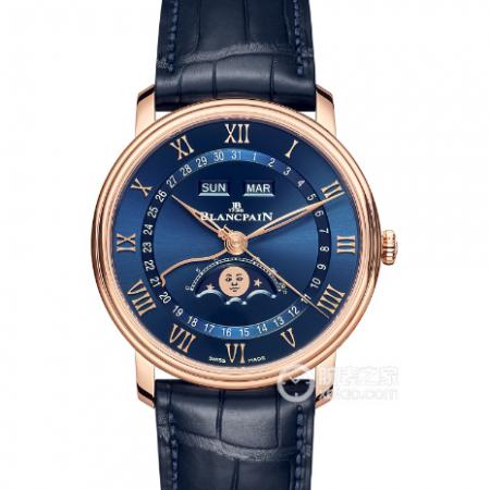OM厂宝珀经典系列6654-3640-55蓝色搭载6654.4机芯40MM男士手表