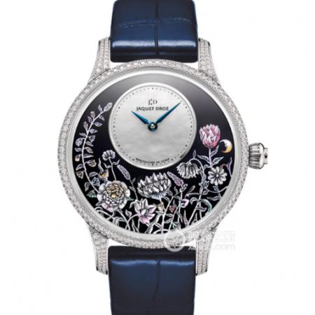 雅克德罗艺术工坊系列J005014211蓝色表带搭载自动机械机芯33MM女士手表